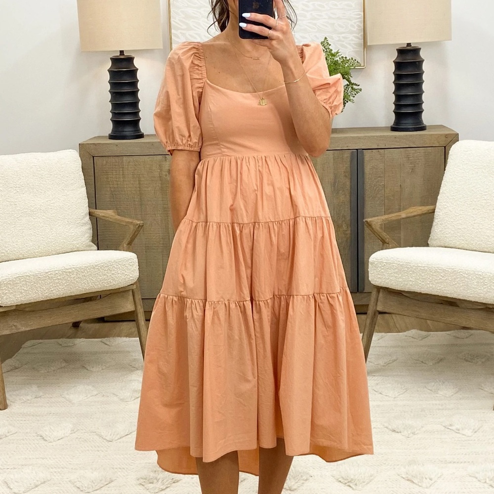 Shop Talulah Knightley Bow Dress | Apricot